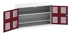 16926780.** verso ventilated door cupboard with 2 shelves. WxDxH: 1300x550x800mm. RAL 7035/5010 or selected